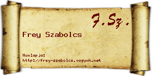 Frey Szabolcs névjegykártya