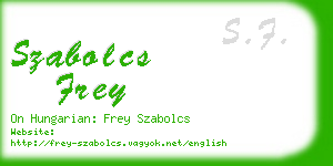 szabolcs frey business card